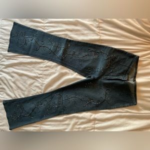 Flared jewel detail jeans